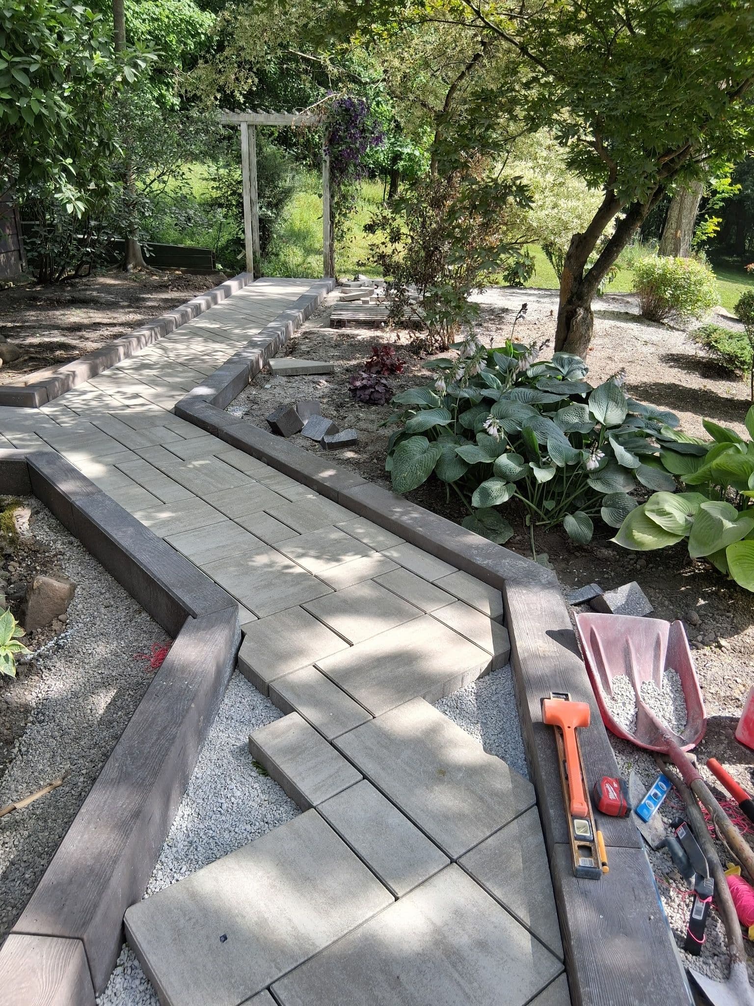 Techo-Bloc Blu 60 Walkway and Garden Renovation in Progress image