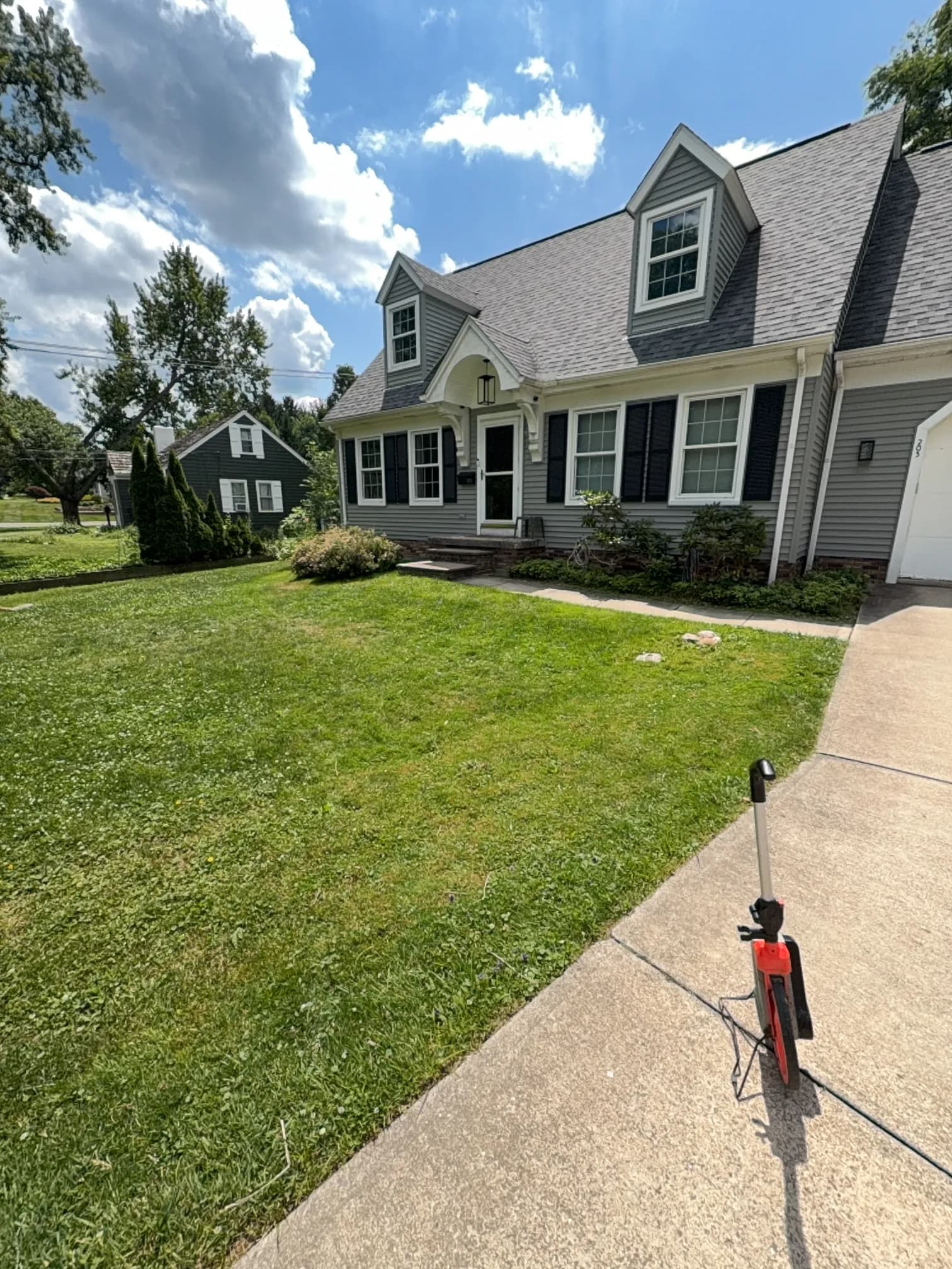 Front Yard Paver Walkway, Steps, and Full Landscape Design Install image