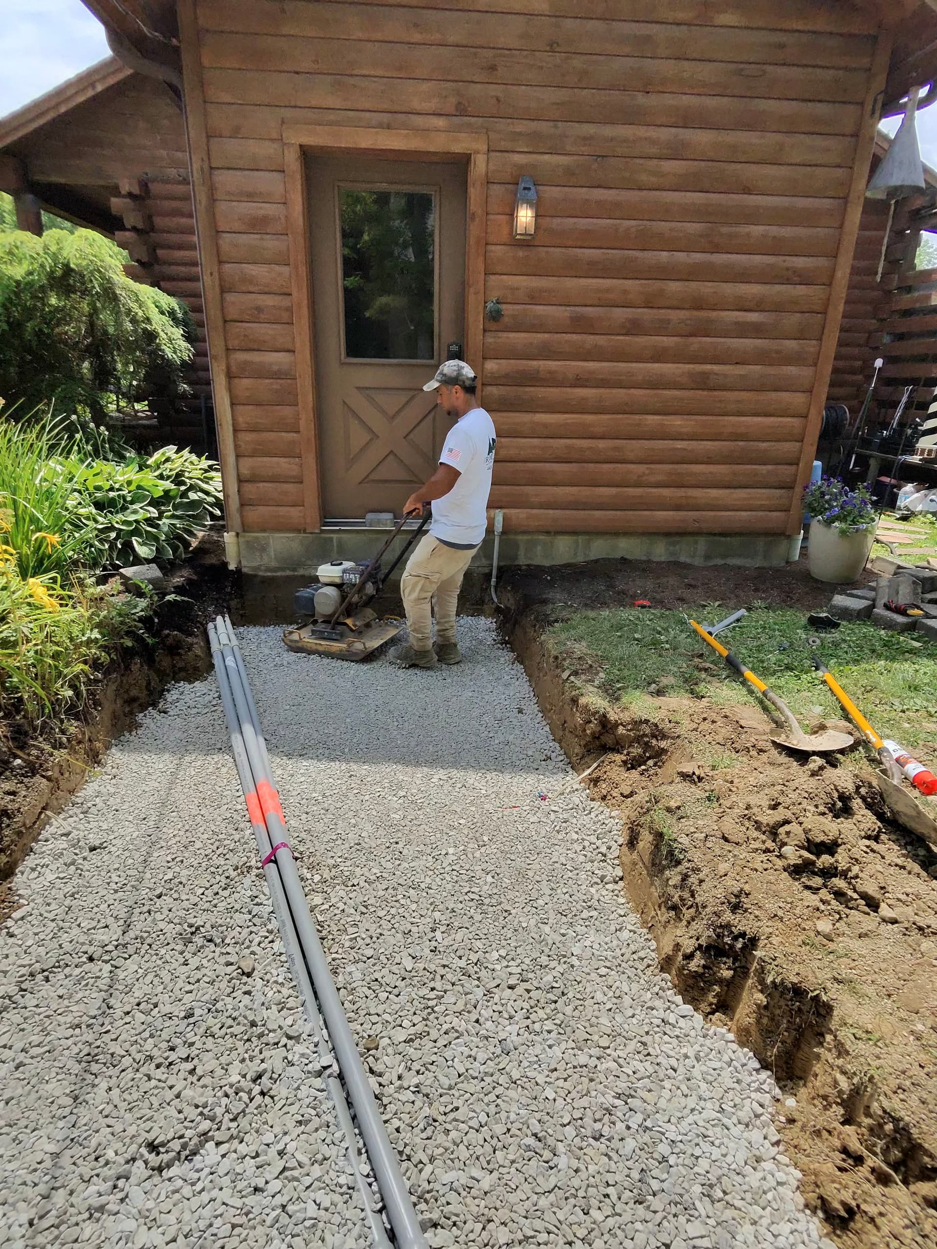 Gallery photos for Clean Paver Walkway Installation in Parkman OH: Image #2