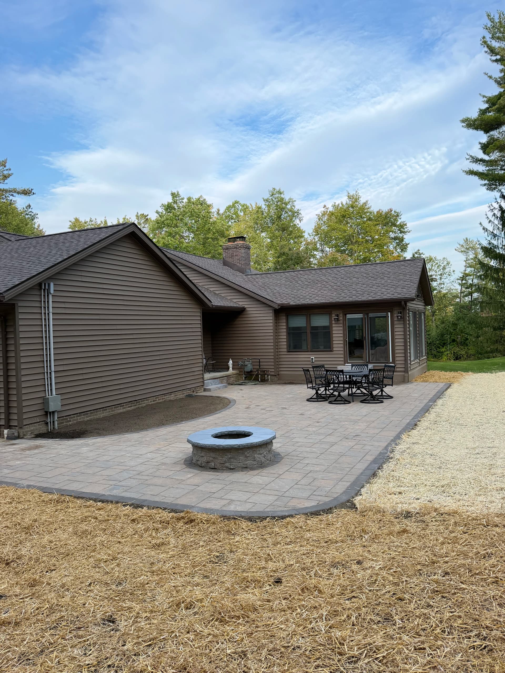 Backyard Patio and Gas Fire Pit Built to Last image