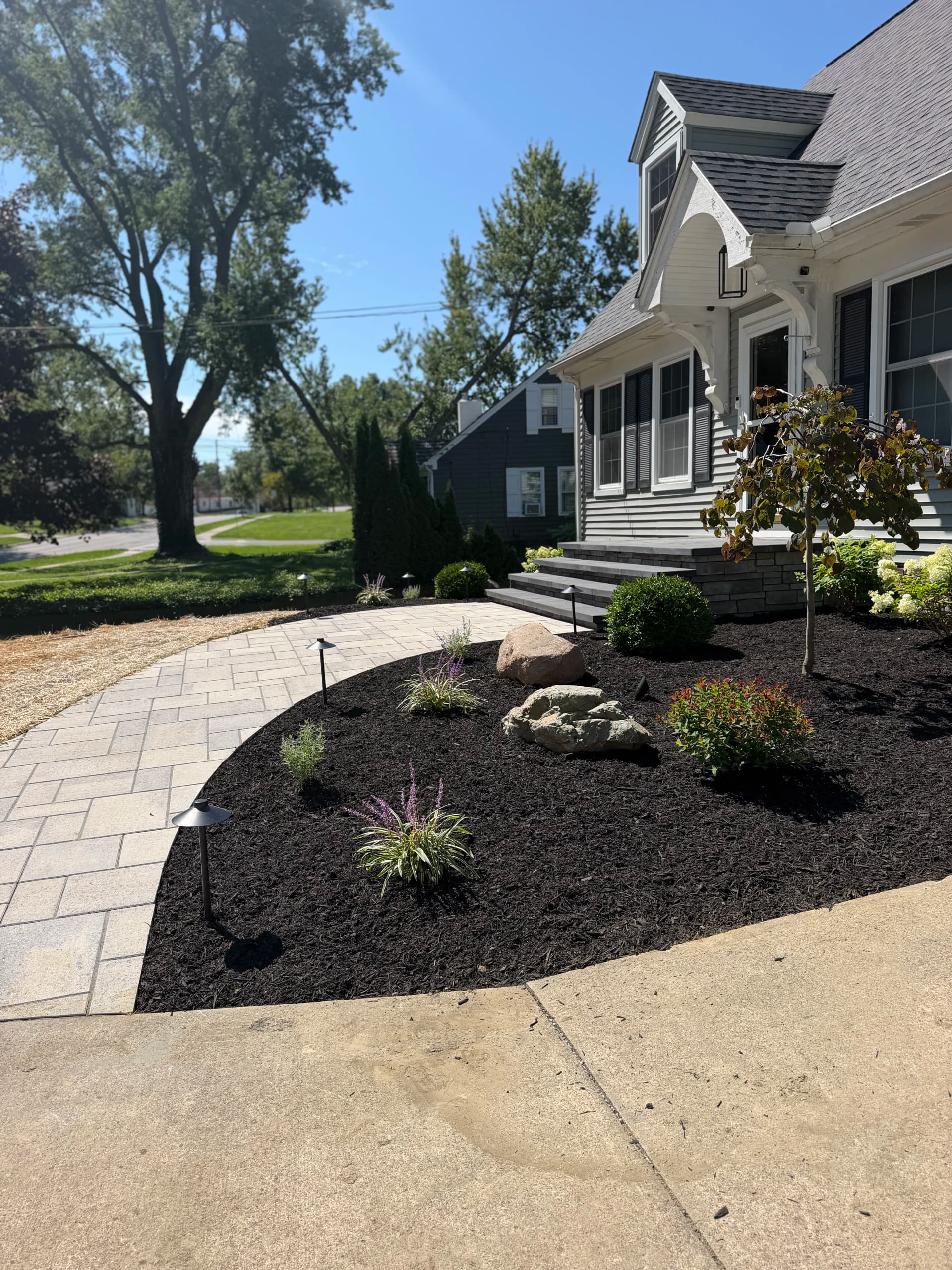 Gallery photos for Heated Walkway and Landscape Lighting Front Yard Overhaul: Image #6
