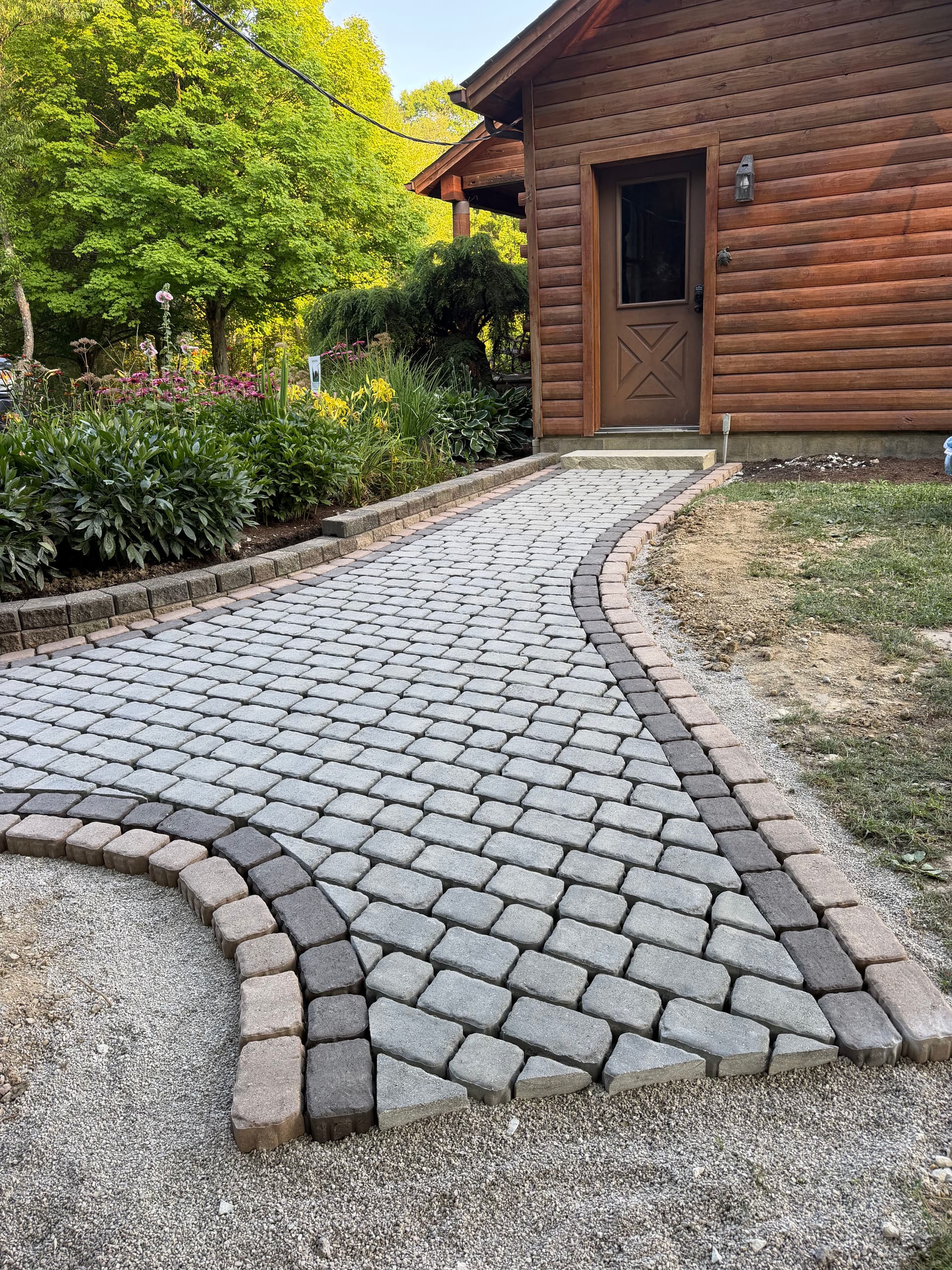 Gallery photos for Clean Paver Walkway Installation in Parkman OH: Image #1