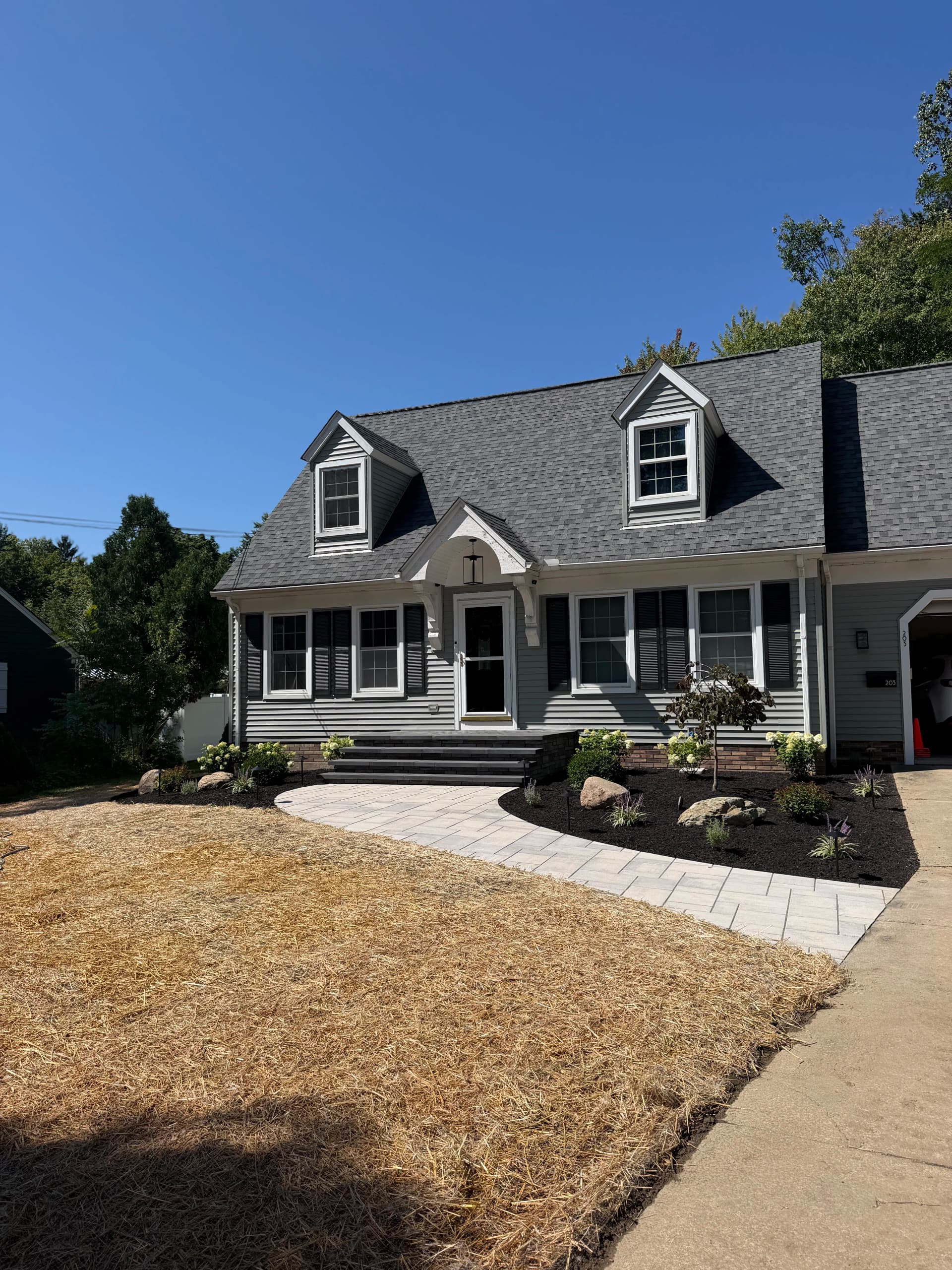 Heated Walkway and Landscape Lighting Front Yard Overhaul image