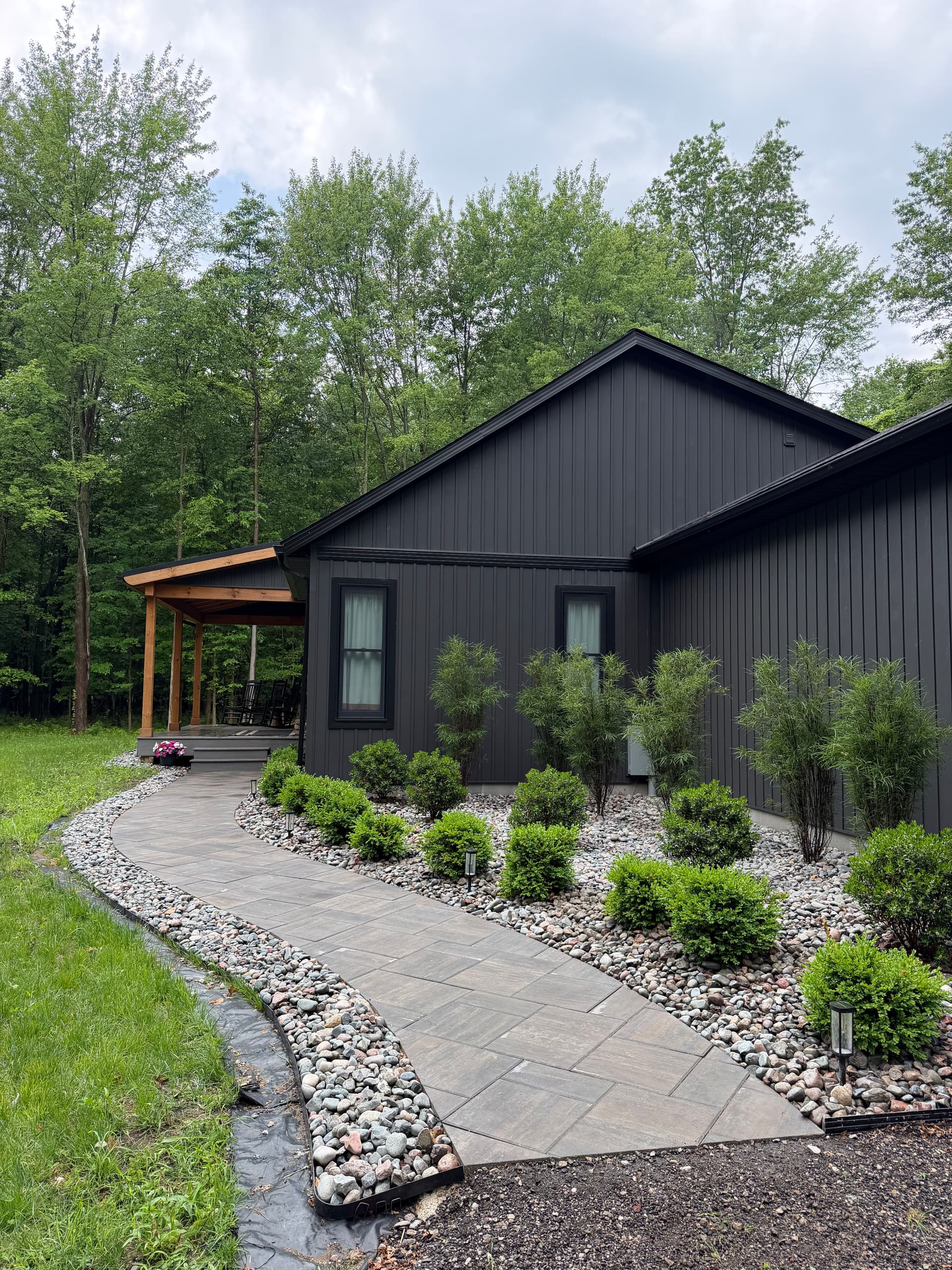 Gallery photos for Clean Walkway and Low-Maintenance Landscaping Done Right: Image #1